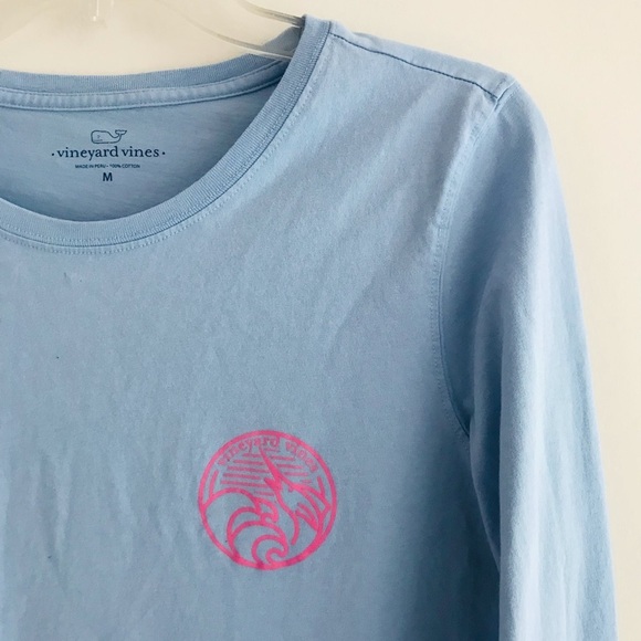 Vineyard Vines | Pullover Long Sleeves Tee Womens M Blue Crewneck Cotton - Picture 4 of 10